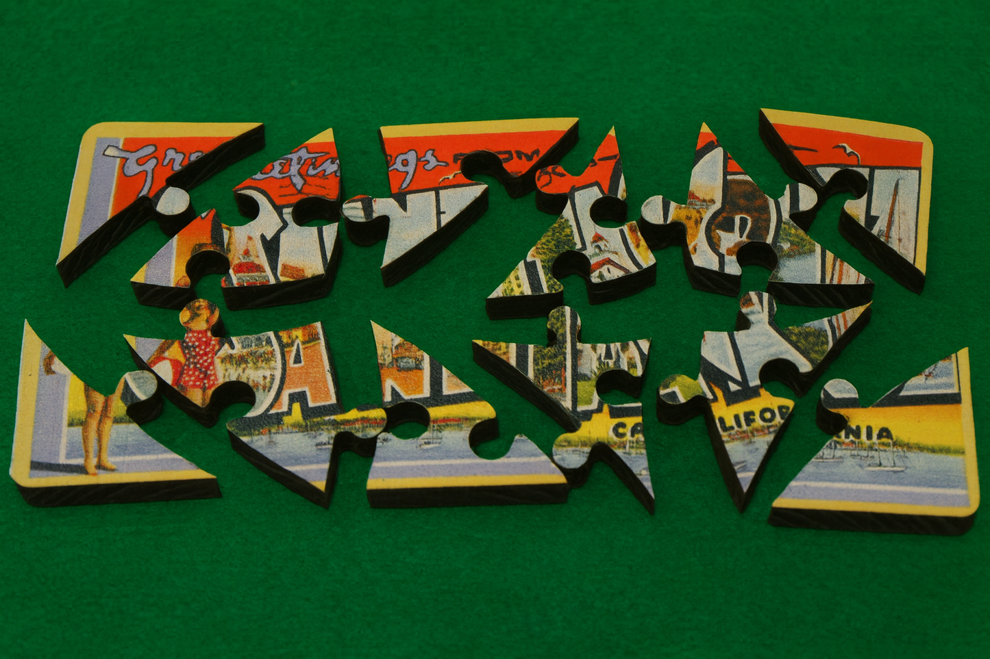 Santa Cruz Vintage Postcard Wooden Jigsaw Puzzle