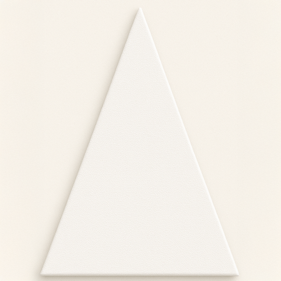 Isosceles Acute triangular canvas on white background