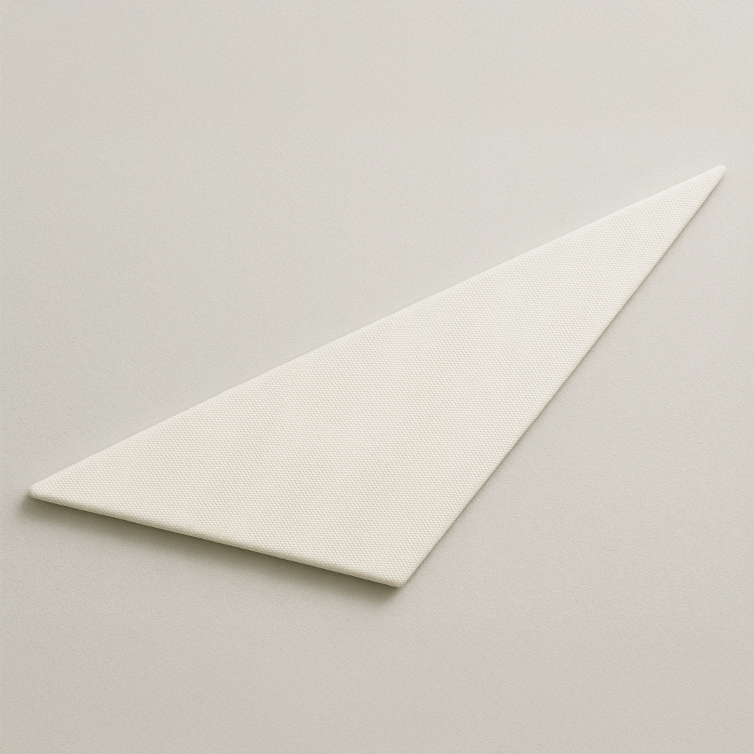 Front side of Scalene Right stretched triangular canvas