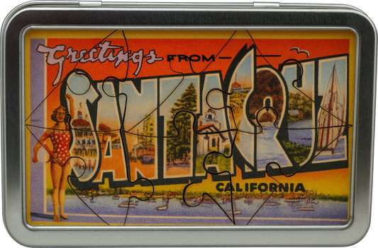 Santa Cruz Vintage Postcard Wooden Jigsaw Puzzle