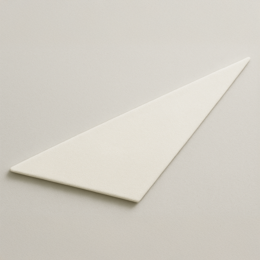 Front side of Scalene Right stretched triangular canvas